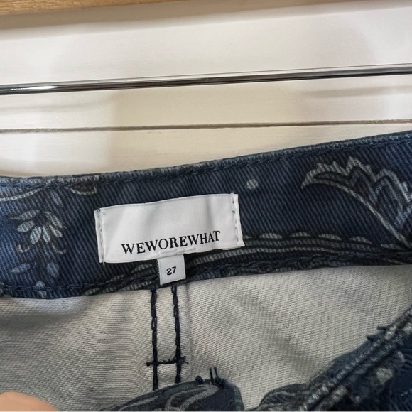 WEWOREWHAT - The Icon Jean Blue Paisley Print Straight Leg - Picture 7 of 7